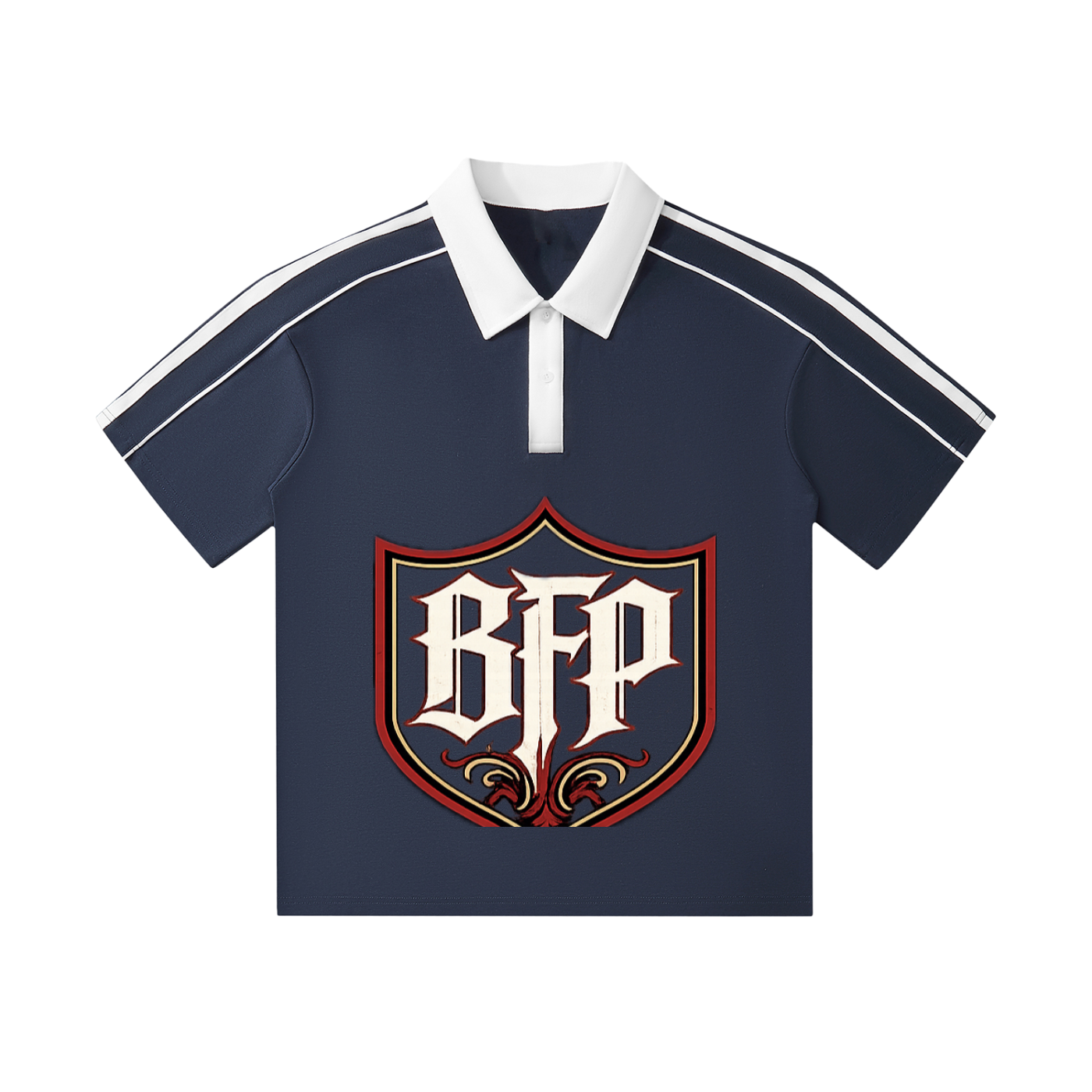 Contrast Collar Short-Sleeve Polo Shirt