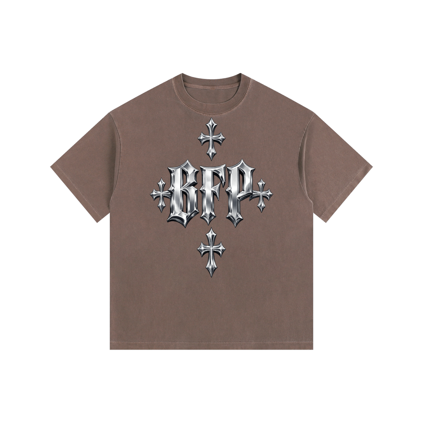 CHROME FUTURE Vintage Washed Oversized Cotton T-Shirt