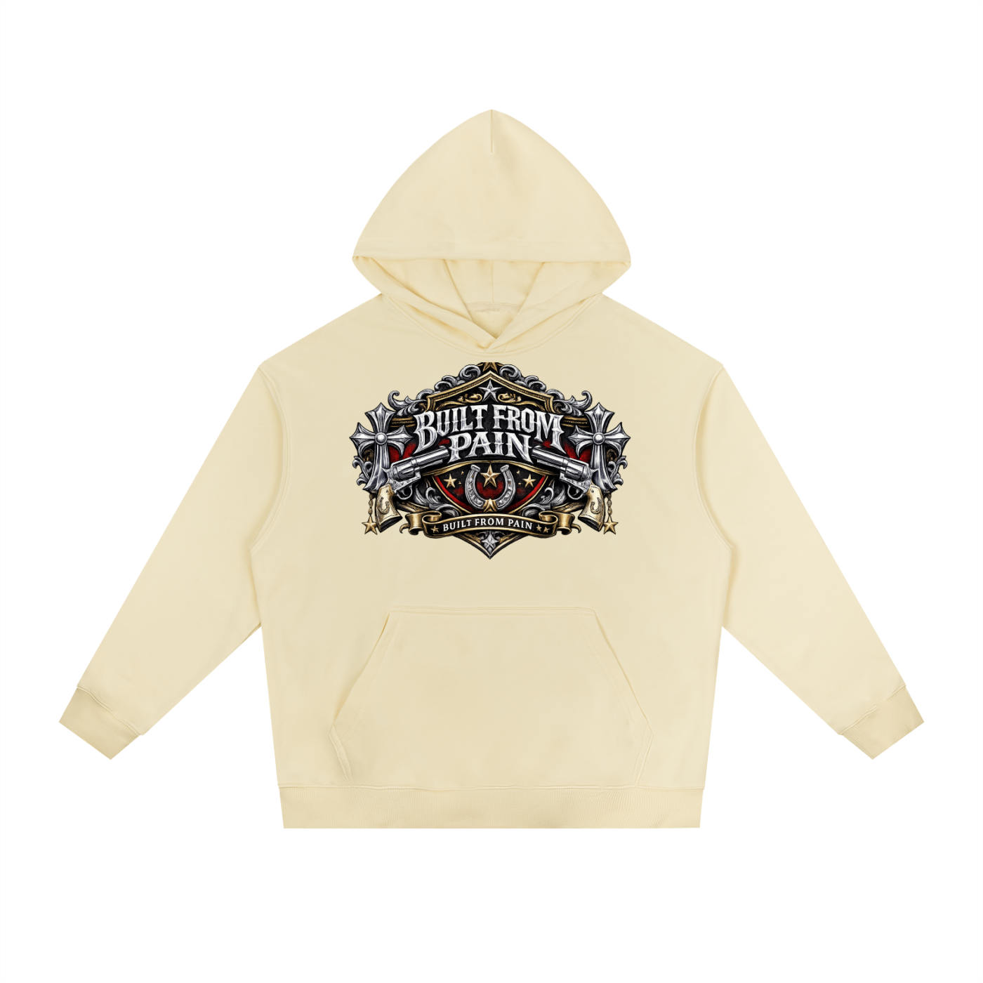 2 GUNS CHROME Essential Heavyweight Drop-Shoulder Hoodie