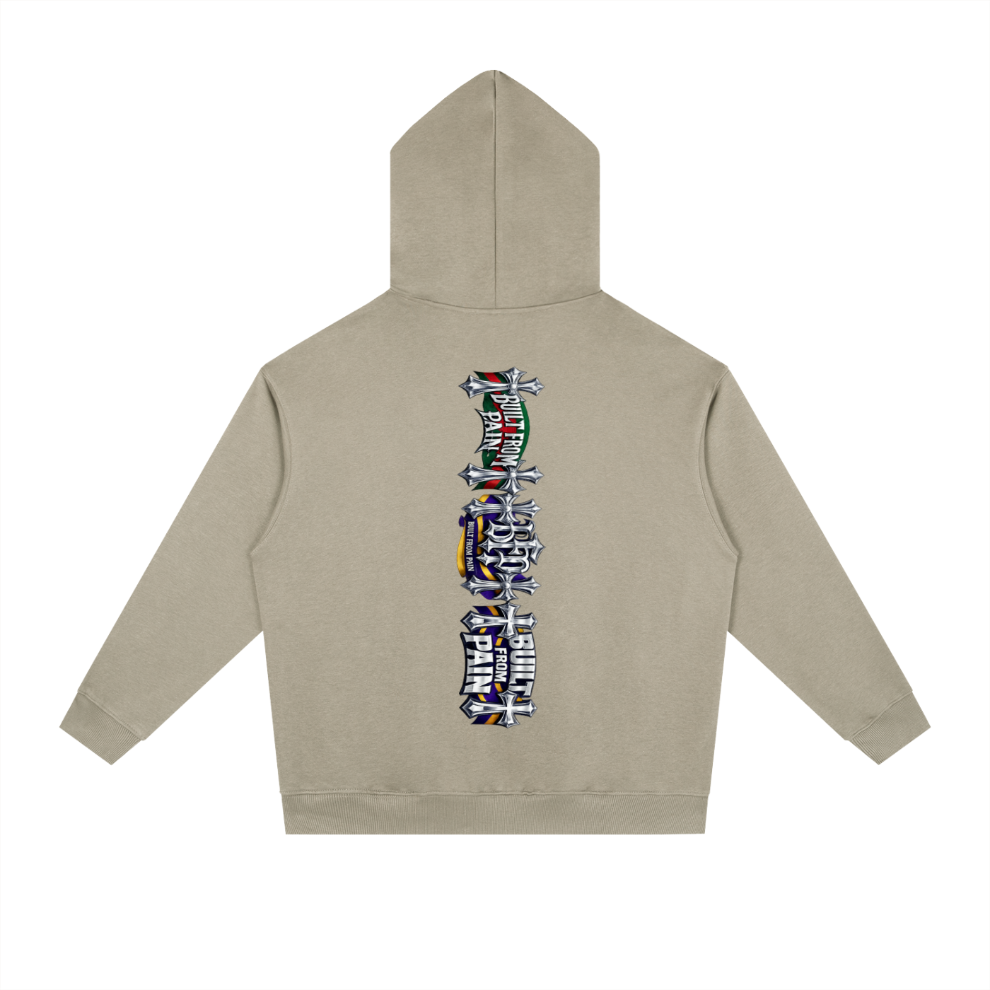 2 GUNS CHROME Essential Heavyweight Drop-Shoulder Hoodie
