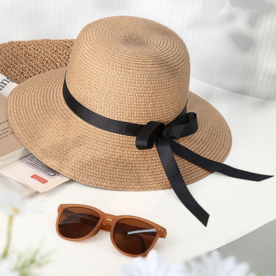 Straw Sun Hat with Bow