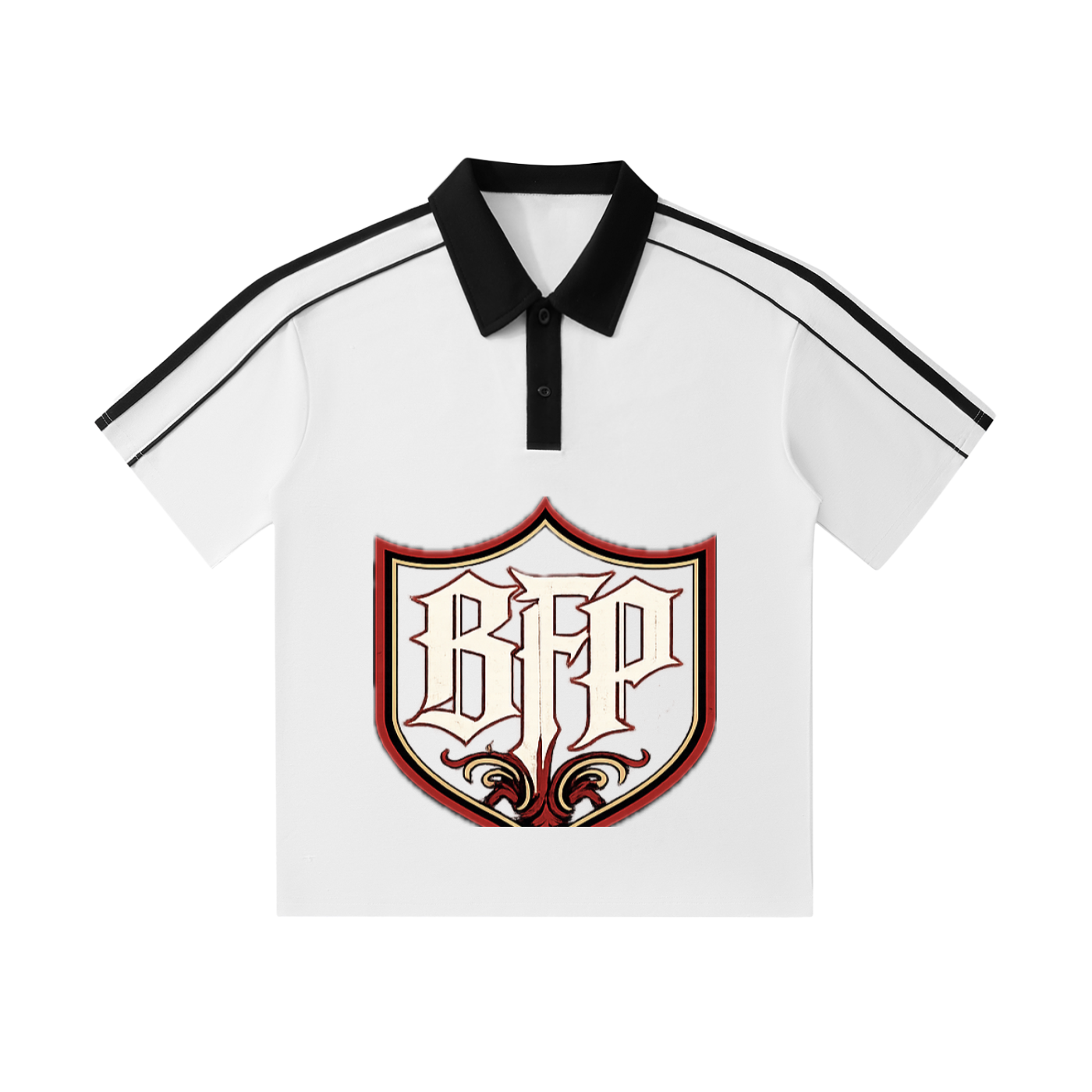 Contrast Collar Short-Sleeve Polo Shirt