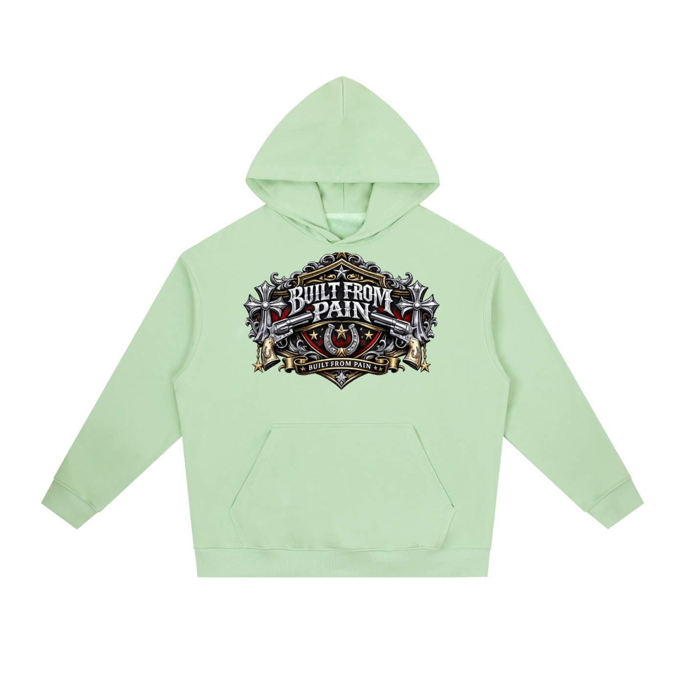 2 GUNS CHROME Essential Heavyweight Drop-Shoulder Hoodie