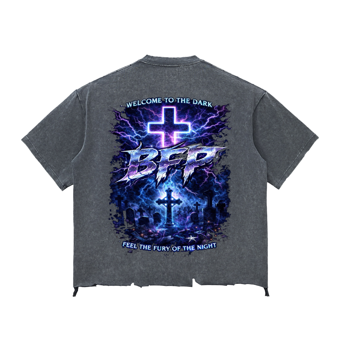 DARKSIDE Snow Wash Raw-Hem Boxy T-shirt