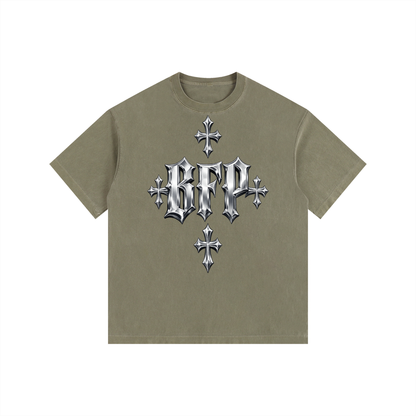 CHROME FUTURE Vintage Washed Oversized Cotton T-Shirt