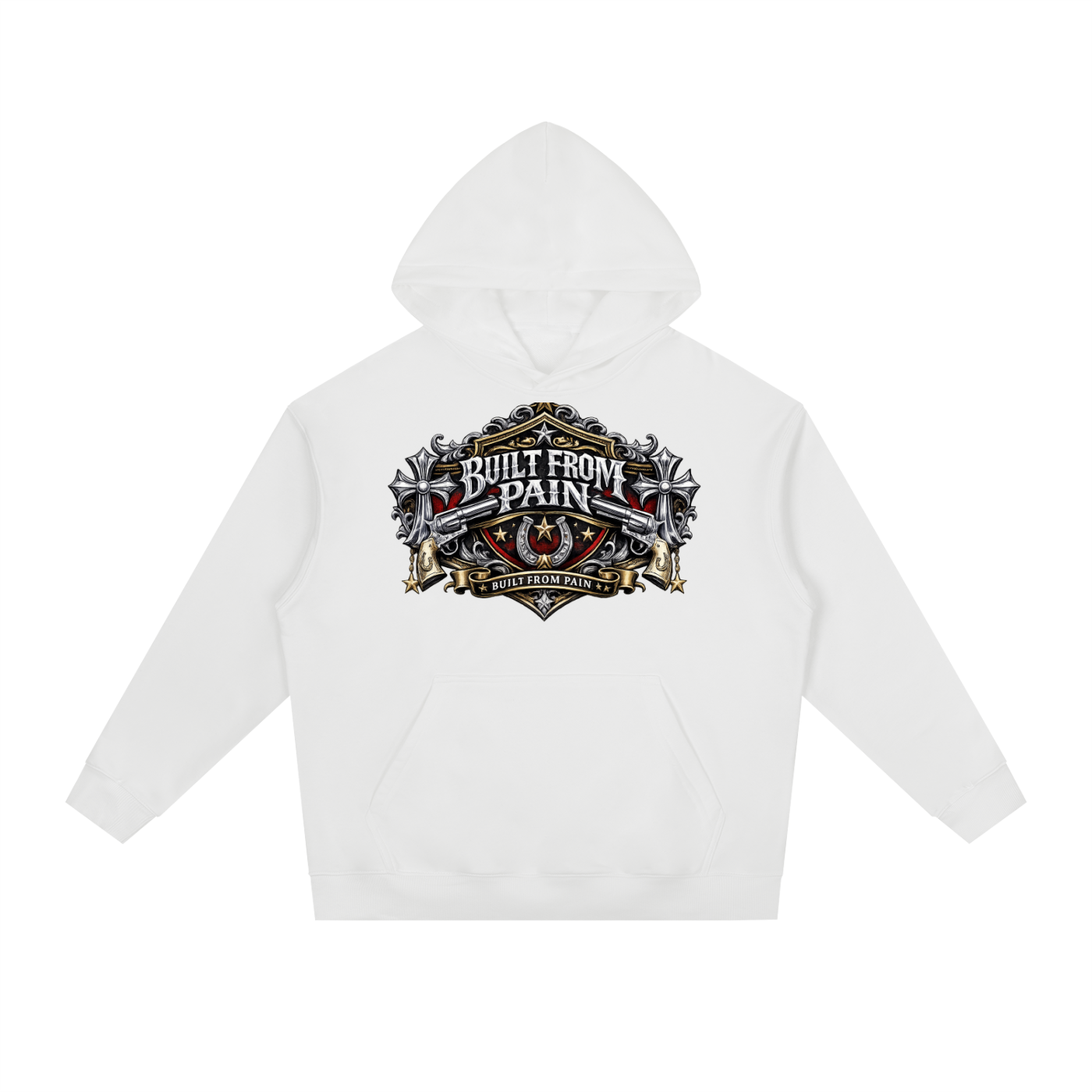 2 GUNS CHROME Essential Heavyweight Drop-Shoulder Hoodie