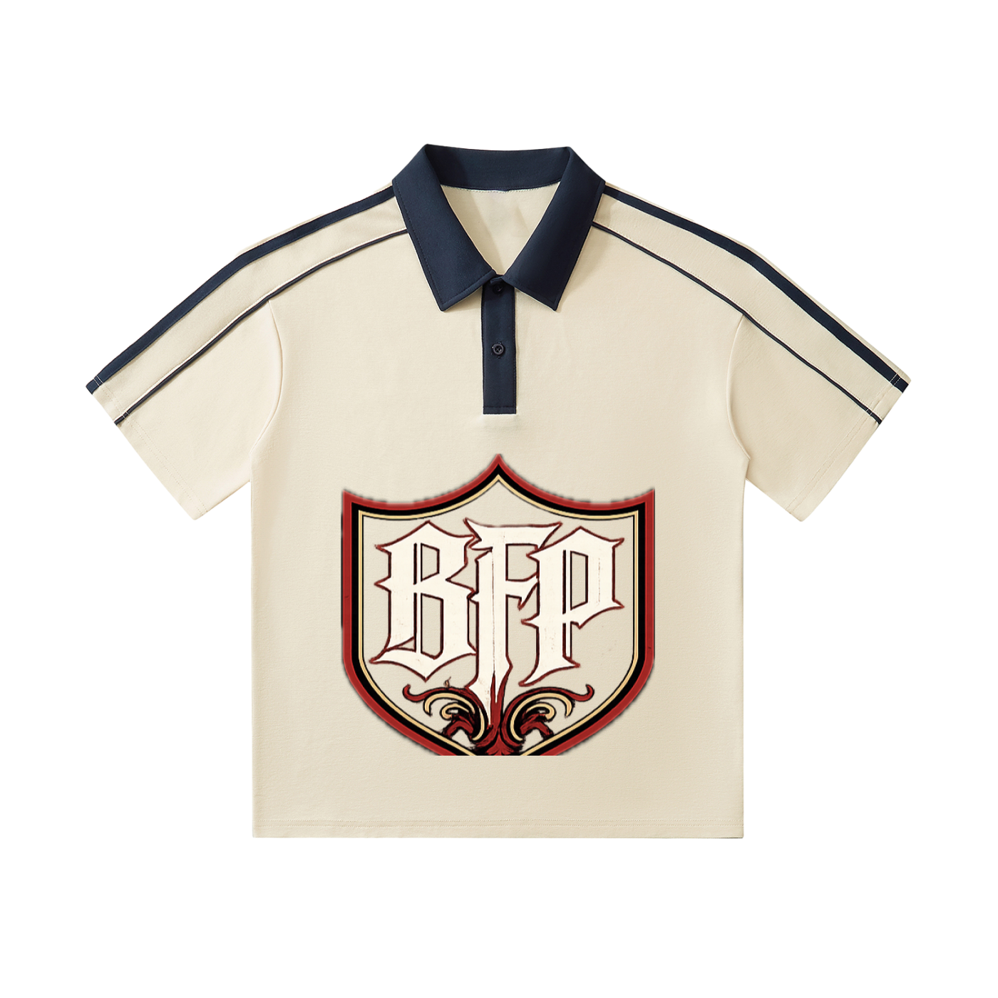 Contrast Collar Short-Sleeve Polo Shirt