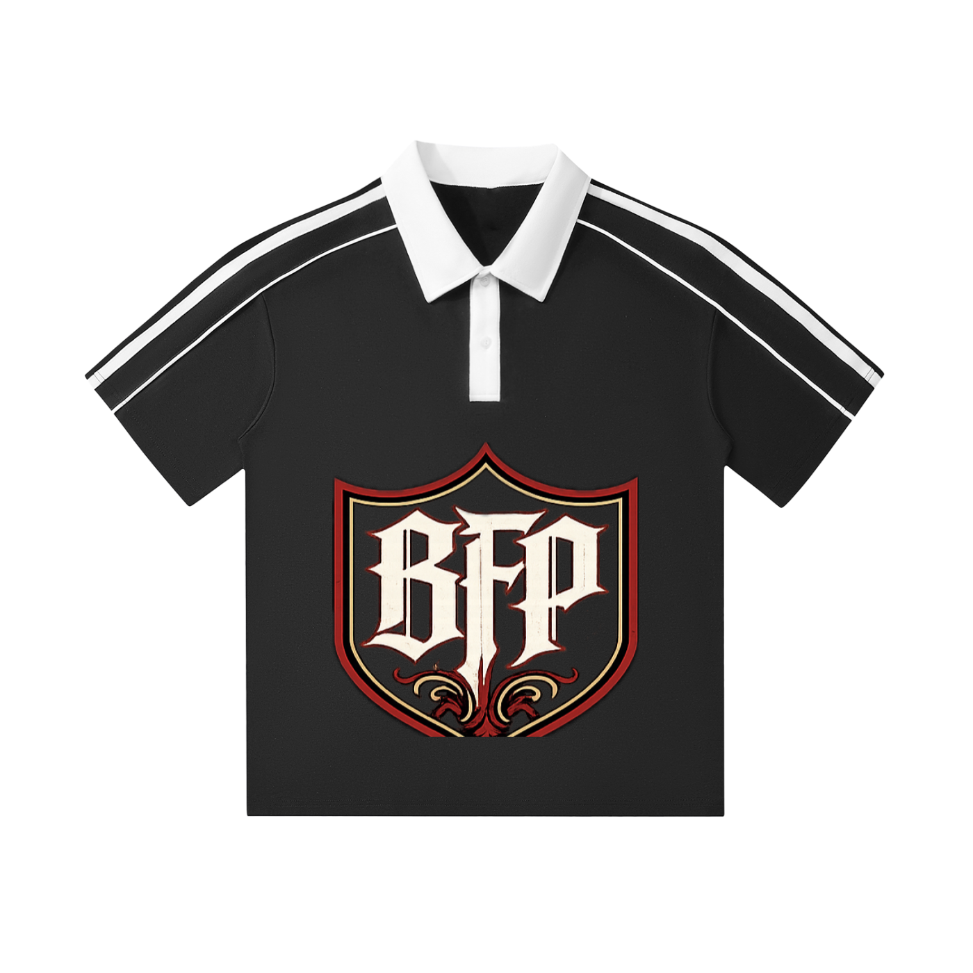 Contrast Collar Short-Sleeve Polo Shirt