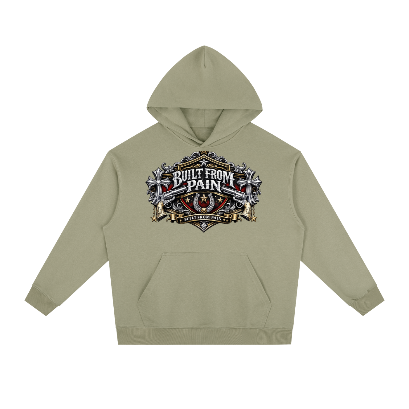 2 GUNS CHROME Essential Heavyweight Drop-Shoulder Hoodie