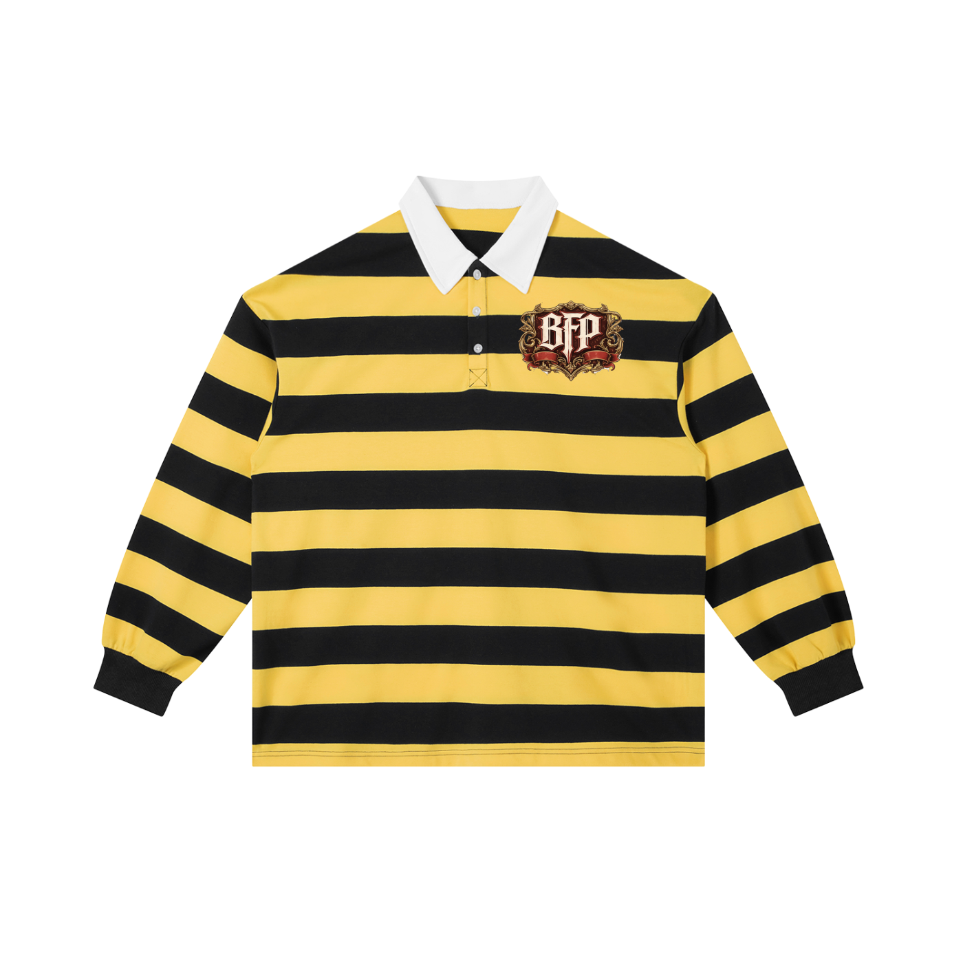 Color Block Stripe Polo Shirt